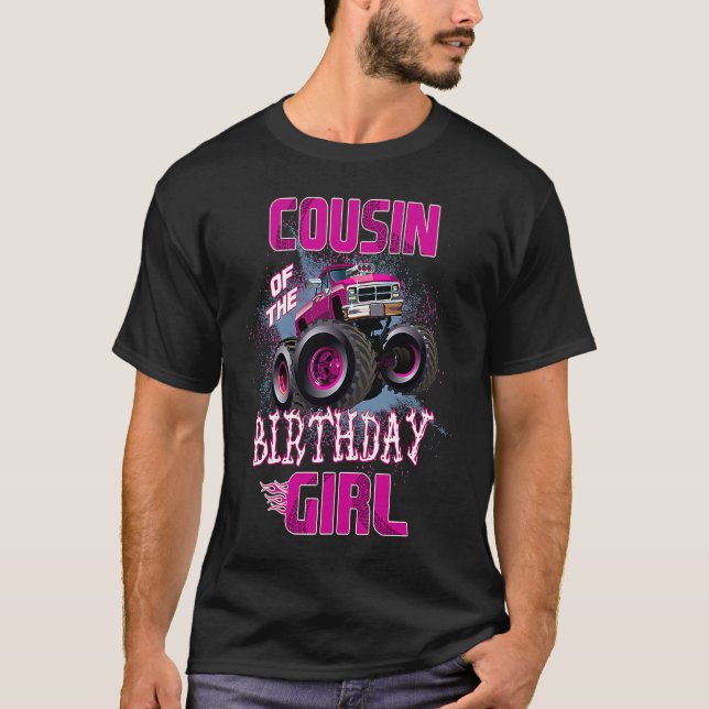 Camiseta Primo da rua do Monstro da Garota de Aniversário (Frente)