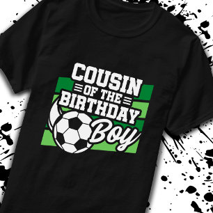 Camiseta Primo de aniversário do futebol - Boas de aniversá