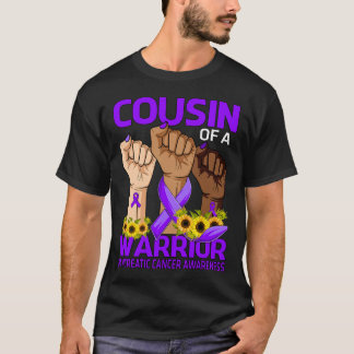 Camiseta Primo De Mão De Um Câncer de pâncreas Guerreiro Aw