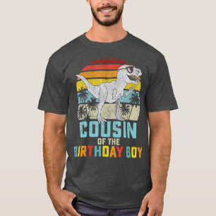 Camiseta Primo Dinossauro Garoto do Aniversário Corresponde