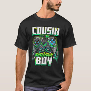Camiseta Primo Do Aniversário, Garoto Correspondente Ao Víd