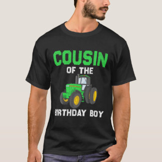 Camiseta Primo Do Aniversário Garoto Vintage Trator Fazenda