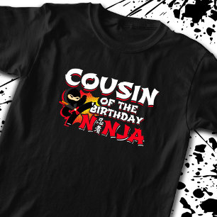 Camiseta Primo do aniversário Ninja - Festa de aniversário
