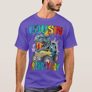 Camiseta Primo Do Dinossauro Do Monstro Do Aniversário