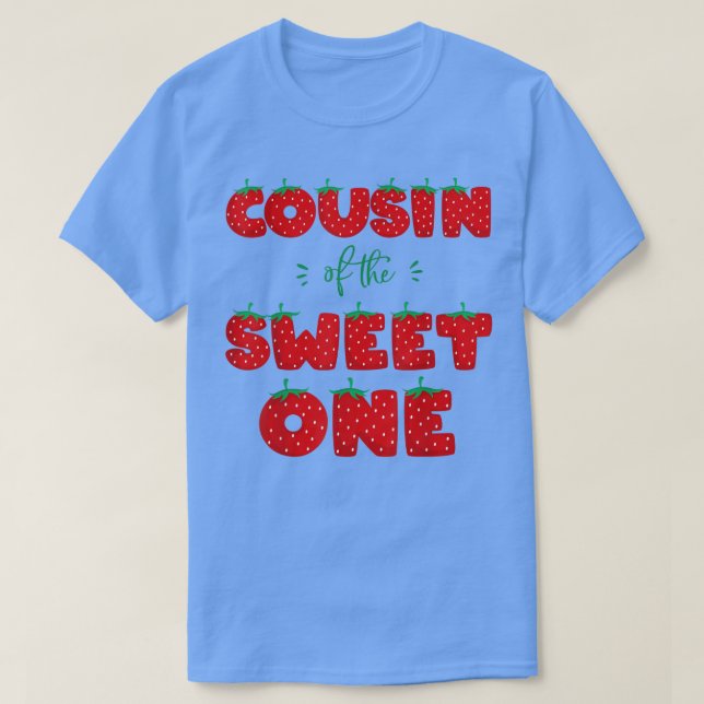 Camiseta Primo do doce Berry de aniversário de morango (Frente do Design)