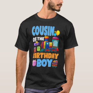 Camiseta Primo Do Garoto De Aniversário Traz Festa de anive