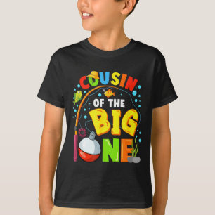 Camiseta Primo do grande menino pescador aniversariante fam