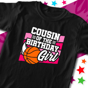 Camiseta Primo do partido de basquete infantil da garota de