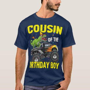 Camiseta Primo Dos Dinossauros Do Aniversário T Rex Monster