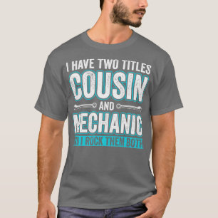 Camiseta Primo e conserto mecânico de garagem engraçada com