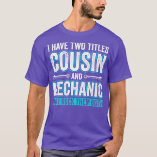 Camiseta Primo e conserto mecânico de garagem engraçada com