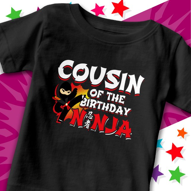 Camiseta Primo em estilo de festa de quadrinhos do Ninja de (Criador carregado)