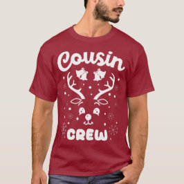 Camiseta Primo Família Xmas Reindeer de Natal