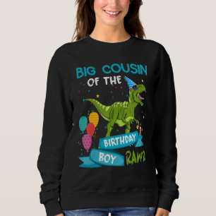 Camiseta Primo Grande Do Garoto De Aniversário Rawr Rex Din