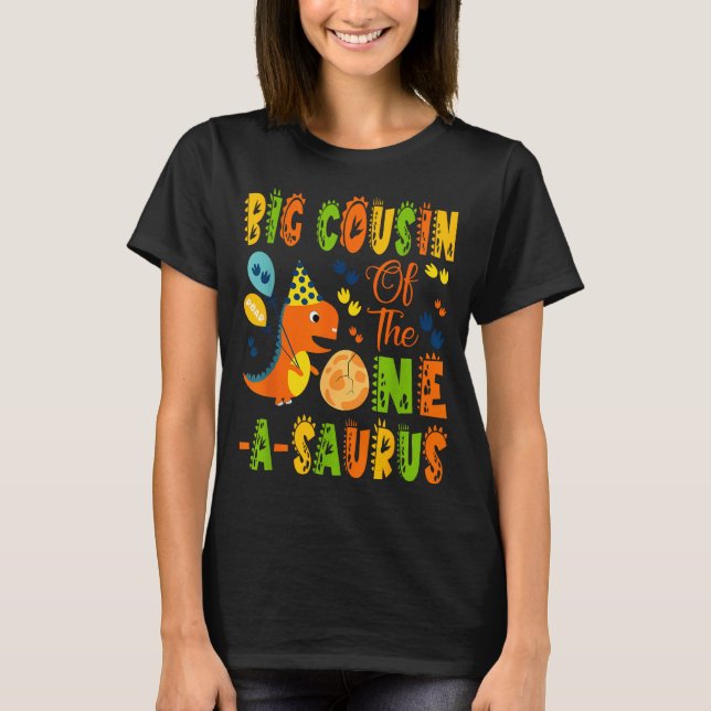Camiseta Primo grande do one-a-saurus de 1º aniversário (Frente)