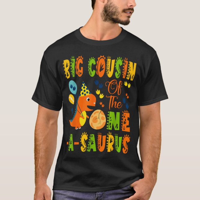 Camiseta Primo grande do one-a-saurus no 1º aniversário (Frente)