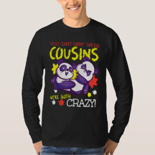 Camiseta Primo Louco Pandas Para Meninos