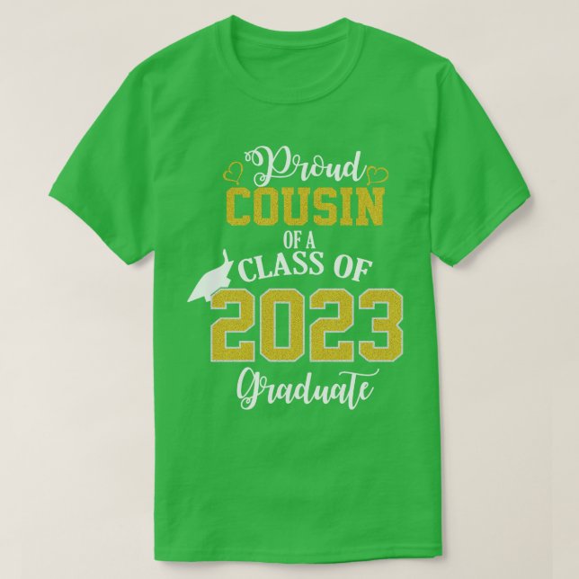 Camiseta primo orgulhoso da classe do formando 2023 (Frente do Design)