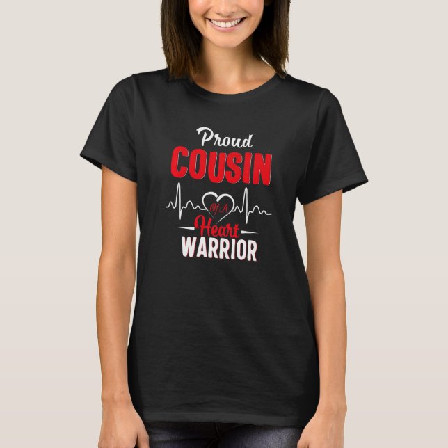 Camiseta Primo Orgulhoso De Um Guerreiro Cardíaco Sensibili (Frente)