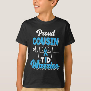Camiseta Primo Orgulhoso De Um Guerreiro Da T1D Diabetes Aw