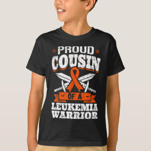 Camiseta Primo Orgulhoso De Um Guerreiro De Leucemia Cuz Co