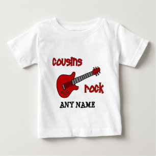 Camiseta Primos Rock! Com Violão Vermelho