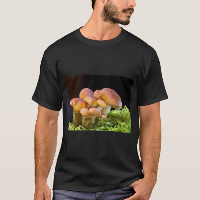 Camiseta Prin de Arte de Cogumelo Único (Frente)