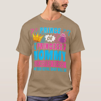 Camiseta Prince or Princess Mommy Baby Gender Reveal Party 