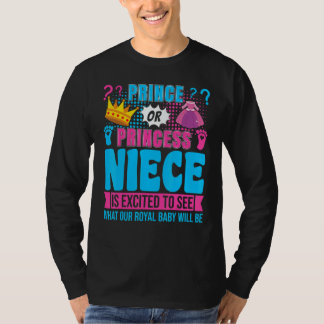 Camiseta Prince or Princess Niece Baby Gender Reveal Party
