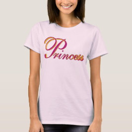 Camiseta Princesa 3D Rosa & Dourado