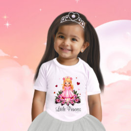 Camiseta Princesa adorável com flores