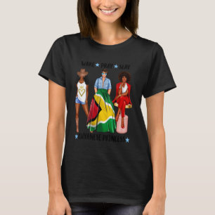 Camiseta Princesa Africana Guianesa Bandeira Feminina Da Gu
