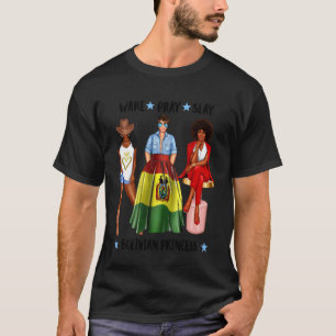 Camiseta Princesa Afro Boliviana Bandeira Africana Afro Bol