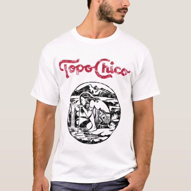Camiseta princesa asteca - Topo Chico agua mineral vestido  (Frente)