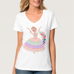Camiseta Princesa Bailarina Pastel Da de Ballet