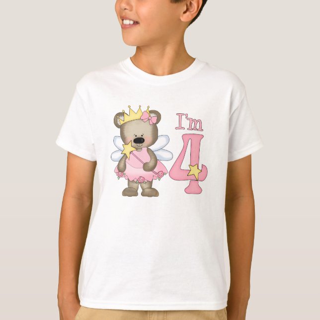 Camiseta Princesa Bear 4º Aniversário (Frente)