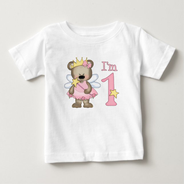 Camiseta Princesa Bear primeiro aniversario (Frente)