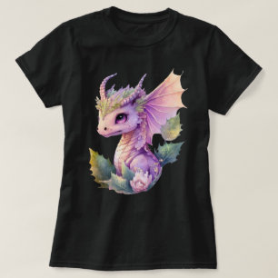 Camiseta Princesa Bebê Dragão com Gráfico de Cavalos