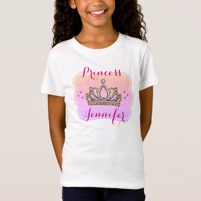 Camiseta Princesa bonito Personalized (Frente)