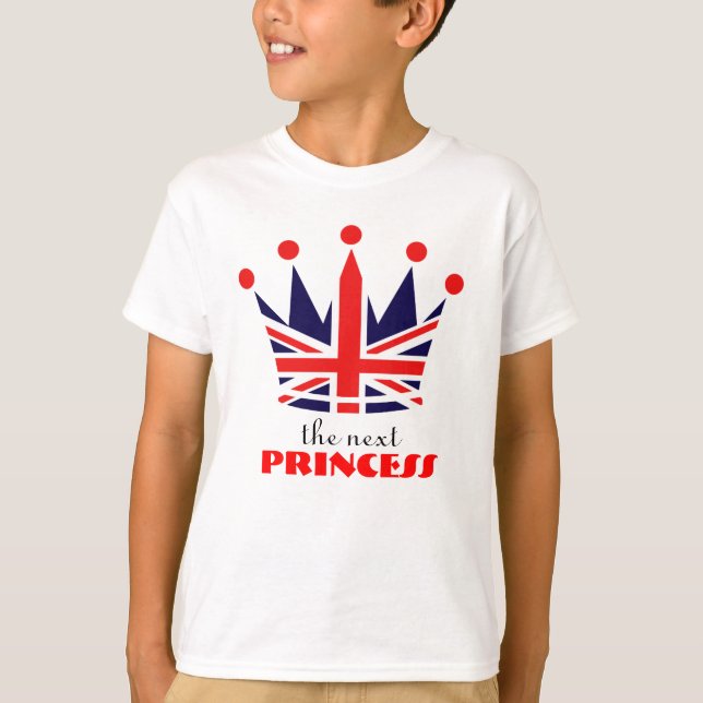 Camiseta Princesa britânica Coroa (Frente)