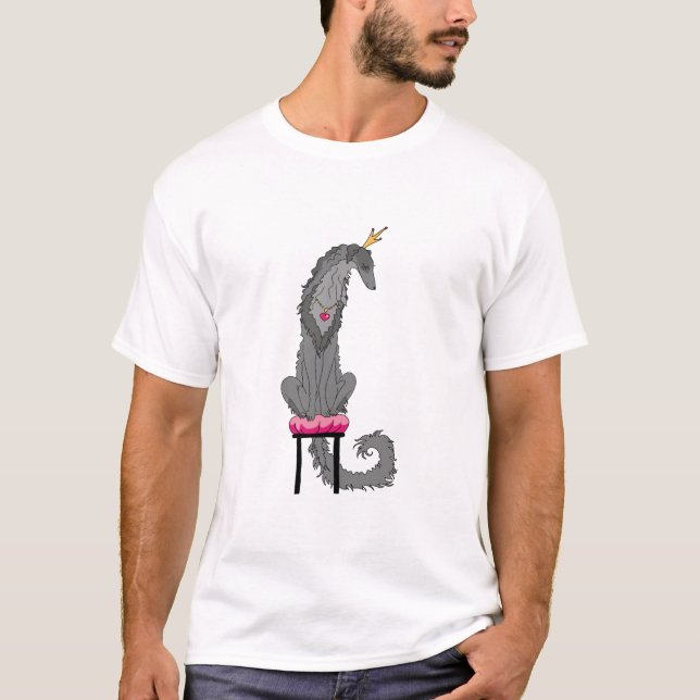 Camiseta Princesa Cinza do Borzoi (Frente)