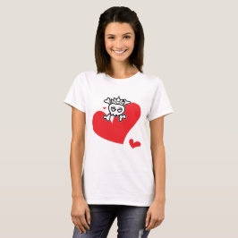 Camiseta Princesa Crânio com Grande Coração