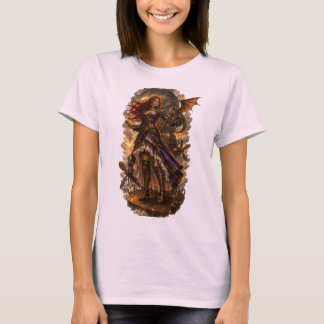 Camiseta Princesa da Torre do Relógio e Dragão Mecânico Ste