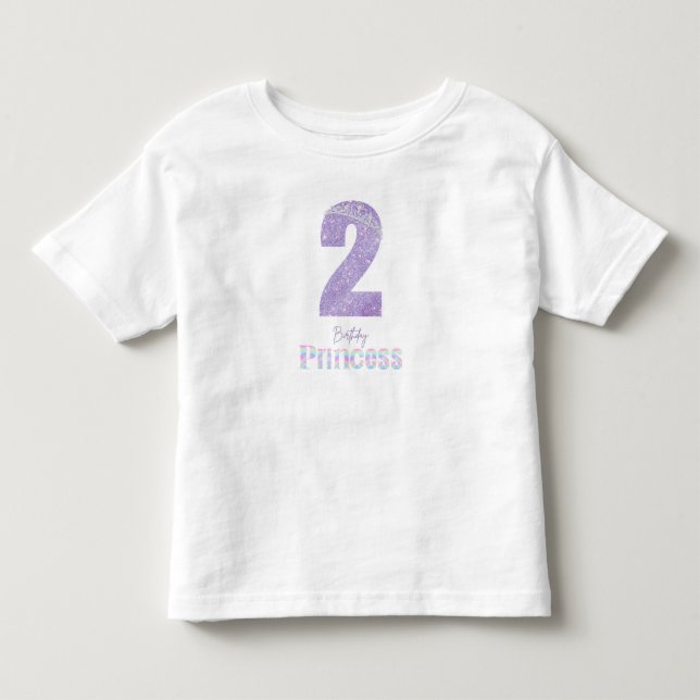 Camiseta Princesa de Aniversário 2 Anos de Idade (Frente)