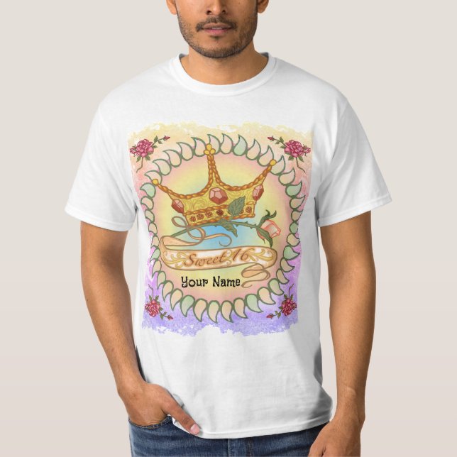 Camiseta Princesa de Aniversário de 16 Anos (Frente)