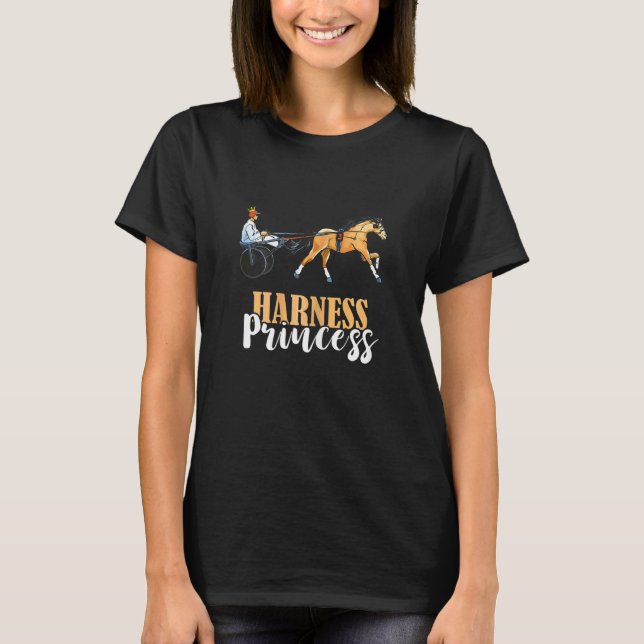 Camiseta Princesa de Corrida de Rédeas Equitação Cavalo Cor (Frente)