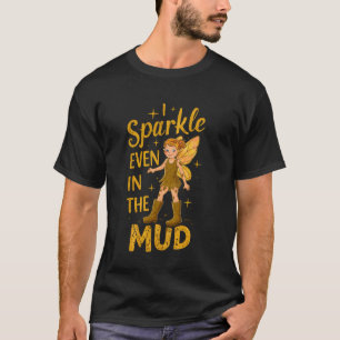 Camiseta Princesa de Corrida na Lama Eu Brilho Mesmo na Equ