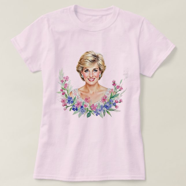Camiseta Princesa Diana da Inglaterra, Princesa de Gales (Frente do Design)