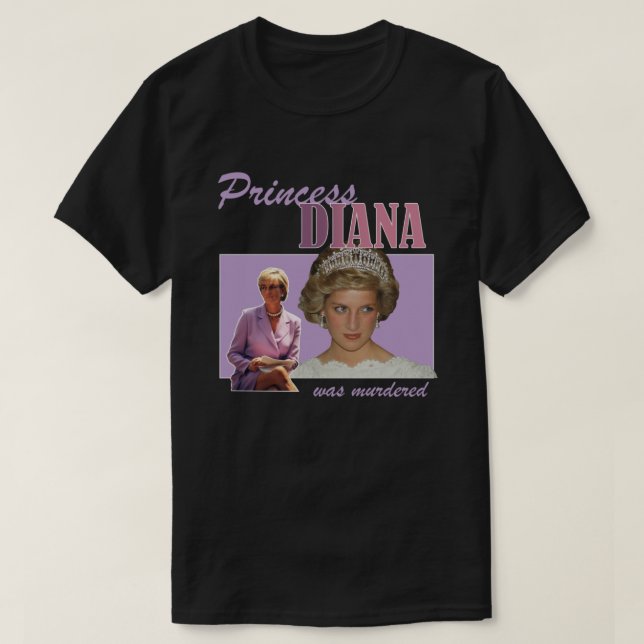 Camiseta Princesa Diana foi assassinada (Frente do Design)