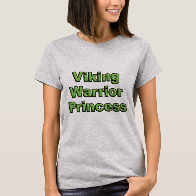 Camiseta Princesa do guerreiro de Viking (Frente)